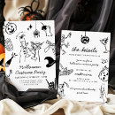 Search for costume halloween invitations Black and white