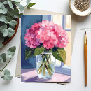Search for hydrangea flowers postcards Pink