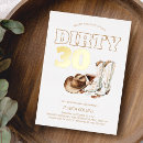 Search for dirty thirty gold birthday invitations Milestone