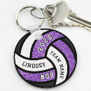 Search for volleyball player key rings Purple