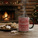 Search for red white snowflakes mugs Pattern