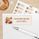Search for fall floral return address labels Elegant script calligraphy trendy