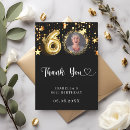Search for 60th birthday thank you cards Black