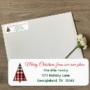 Search for red plaid return address labels Festive