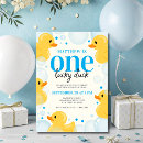 Search for duck 1st birthday invitations Rubber ducky