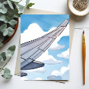 Search for aeroplane wing postcards Sky