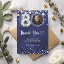 Search for 80th birthday thank you Silver