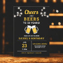 Search for cheers and beers birthday invitations Cheers to 50 years