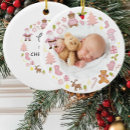 Search for round ceramic christmas tree decorations Baby girl