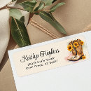 Search for cowgirl return address labels Watercolor