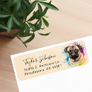 Search for pugs return address labels Dog