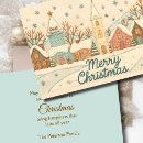 Search for snowy village christmas cards Green