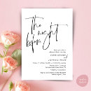 Search for casual rehearsal dinner invitations Black and white