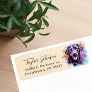Search for black lab return address labels Dog