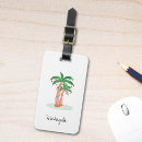 Search for palm tree luggage tags Watercolor