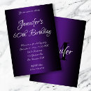 Search for purple white 60th birthday invitations Elegant