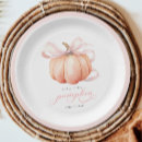 Search for pumpkin baby shower plates Watercolor