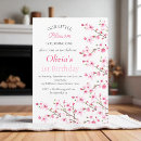 Search for cherry blossom 1st birthday invitations Sakura