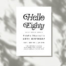 Search for eighty birthday invitations Minimal