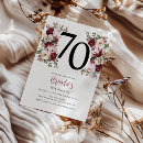 Search for modern floral 70th birthday invitations Adult birthday party
