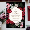Search for maroon and black wedding invitations Floral