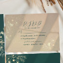 Search for emerald green and gold wedding rsvp cards Response