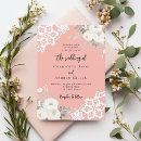 Search for coral pink wedding invitations Elegant