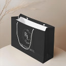Search for thank you gift bags Black and white