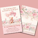 Search for 2nd teddy bears birthday invitations Pink