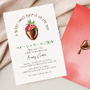 Search for strawberry baby girl shower invitations Red