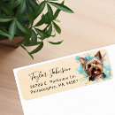 Search for terrier return address labels Yorkie