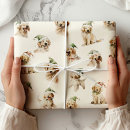 Search for pet christmas wrapping paper Golden retriever
