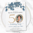 Search for pretty 50th birthday invitations Gold