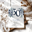 Search for blue 30th birthday invitations Trendy