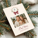 Search for monogrammed christmas cards Preppy