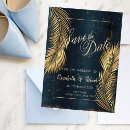Search for palm leaves save the dates Gold