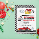 Search for red car birthday invitations Yellow