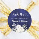 Search for winter flowers wedding stickers Thank you