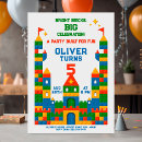 Search for brick birthday invitations Colourful bricks