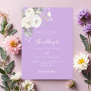 Search for lavender and white wedding invitations Elegant