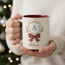 Search for christmas initial mugs Red