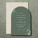 Search for green leaves wedding invitations Modern