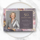 Search for pink gold 50th birthday invitations Glamourous