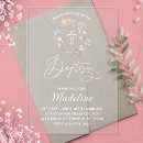 Search for square christening invitations Watercolor