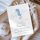 Search for seahorse baby shower invitations Watercolor