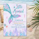 Search for little mermaid on the way invitations Ocean