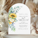 Search for sunflower 60th birthday invitations Watercolor