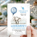 Search for blue elephant birthday invitations Baby boy birthday