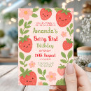 Search for berry birthday invitations Strawberry strawberries