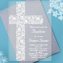 Search for lace christening invitations Catholic